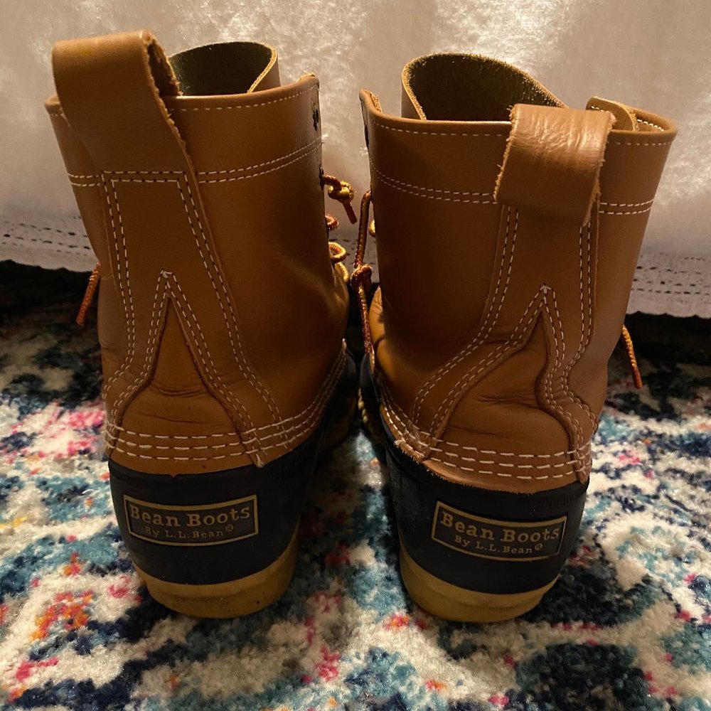 L.L. Bean Boots, Womens 10, Medium, B Tan/Navy